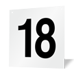 Hanging Aisle Sign: Number 18   Double Sided