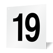 Hanging Aisle Sign: Number 19   Double Sided