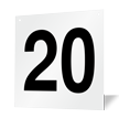 Hanging Aisle Sign: Number 20   Double Sided