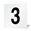 Hanging Aisle Sign: Number 3   Double Sided
