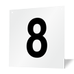 Hanging Aisle Sign: Number 8   Double Sided
