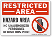 No Unauthorized Personnel Restricted Area Sign
