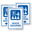 Health Education Sign with Health Educator Symbol