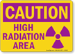 Caution High Radiation Area Sign