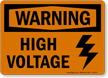 Warning High Voltage Sign