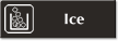 Ice Engraved Hospital Sign with Ice Cubes Symbol