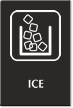 Ice Engraved Sign with Ice Cubes Symbol