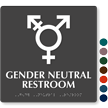 Gender Neutral Symbol Restroom Braille Sign