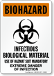 Infectious Biological Materials Extreme Danger Biohazard Sign