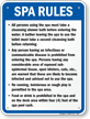 Kansas Spa Rules Sign
