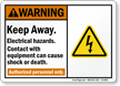 Keep Away Electrical Hazards, Contact Cause Shock Sign