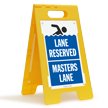 Lane Reserved Masters Lane Floor Sign