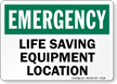 Life Saving Equipment Location Sign