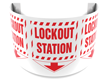 180 Degree Projecting Lockout Station Sign