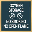 Oxygen Storage. No Smoking. No Flame Sign