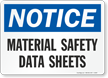 Material Safety Data Sheets Sign