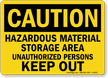 Danger Hazardous Material Authorized Personnel Sign