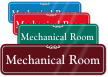 Mechanical Room Sign