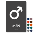 Mars Men Braille Restroom Sign