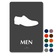 Men Shoes Braille Restroom Sign