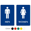 Braille Restroom Sign Kit: Men and Women Restroom Signs