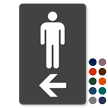 Men Restroom TactileTouch Directional Sign