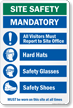 Must Be Worn On This Site Safety Sign