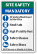 Must Be Worn On This Site Safety Sign