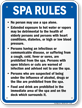 Nevada Spa Rules Sign