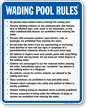 Wading Pool Rules Sign for North Jersey