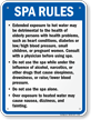 New Mexico Spa Rules Sign