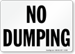 No Dumping Sign