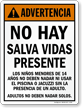 Advertencia No Hay Salva Vidas Presente Spanish Sign