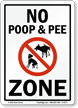 No Dog Poop Signs