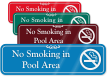 No Smoking In Pool Area ShowCase Wall Sign