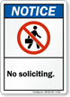 Notice No Soliciting Sign