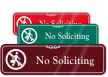 No Soliciting with Graphic ShowCase™ Wall Sign