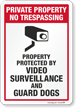 No Trespassing Video Surveillance Sign