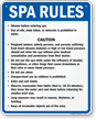 North Carolina Spa Rules Sign