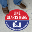Please Maintain Social Distance SlipSafe Floor Sign