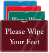 Please Wipe Your Feet ShowCase Wall Sign
