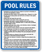 Maryland Pool Rules Sign