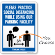 Practice Social Distancing While Using Parking Sign