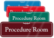 Procedure Room ShowCase Wall Sign