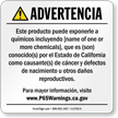 Custom Consumer Product Exposure Spanish Prop 65 Sign