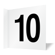 Projecting Aisle Sign: Number 10   Double Sided