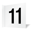 Projecting Aisle Sign: Number 11   Double Sided