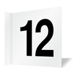 Projecting Aisle Sign: Number 12   Double Sided