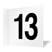 Projecting Aisle Sign: Number 13   Double Sided