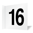 Projecting Aisle Sign: Number 16   Double Sided